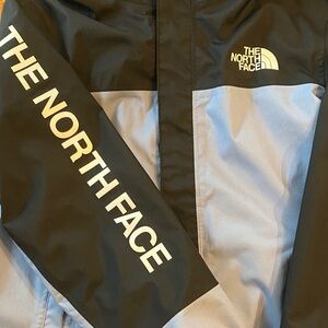 The North Face Black and Blue Rain Windbreaker Jacket